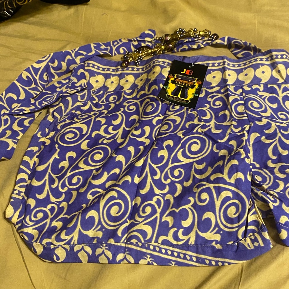 Purple and Cream Patterned shorts